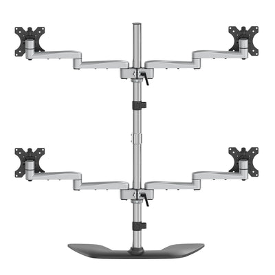 STARTECH .com monitor mount / stand 81,3 cm (32") Desk Black, Silver (ARMQUADSS) - Cartouches Certifiees
