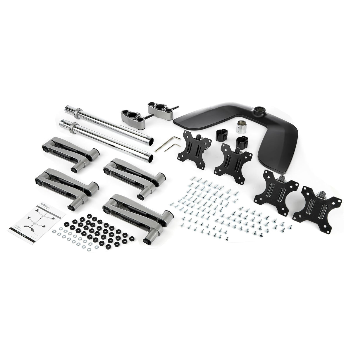 STARTECH .com monitor mount / stand 81,3 cm (32") Desk Black, Silver (ARMQUADSS) - Cartouches Certifiees