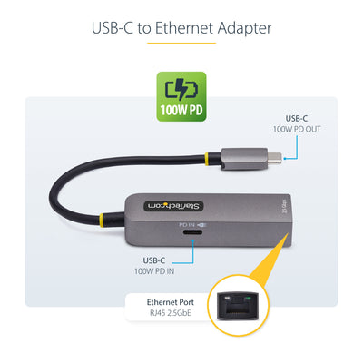 STARTECH .com network card 5000 Mbit/s (2GPD3-USB-C-ETHERNET) - Cartouches Certifiees