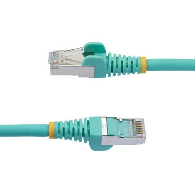 STARTECH .com networking cable Aqua colour 0,9 m S/FTP (S-STP) Round (NLAQ-3F-CAT6A-PATCH) - Cartouches Certifiees