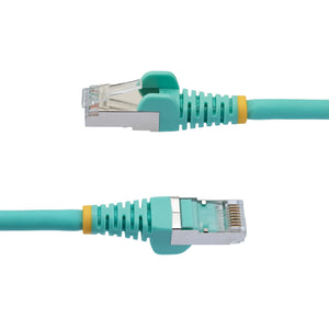 STARTECH .com networking cable Aqua colour 1,8 m S/FTP (S-STP) Round (NLAQ-6F-CAT6A-PATCH) - Cartouches Certifiees