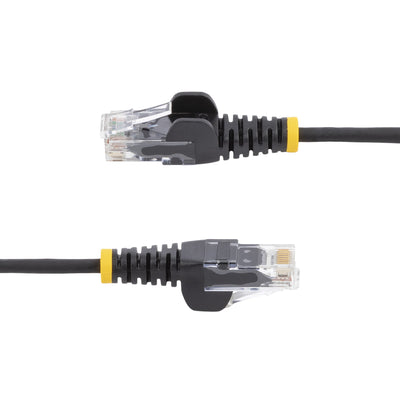 STARTECH .com networking cable Black 0,2 m Cat6 U/UTP (UTP) Round (N6PAT9INBKS) - Cartouches Certifiees