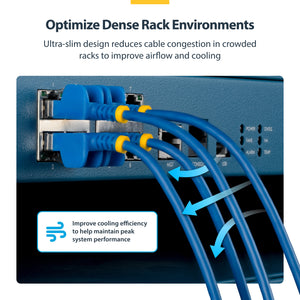 STARTECH .com networking cable Blue 1,21 m Cat6a U/FTP (STP) Round (N6APATSTP34BLS-4FT) - Cartouches Certifiees