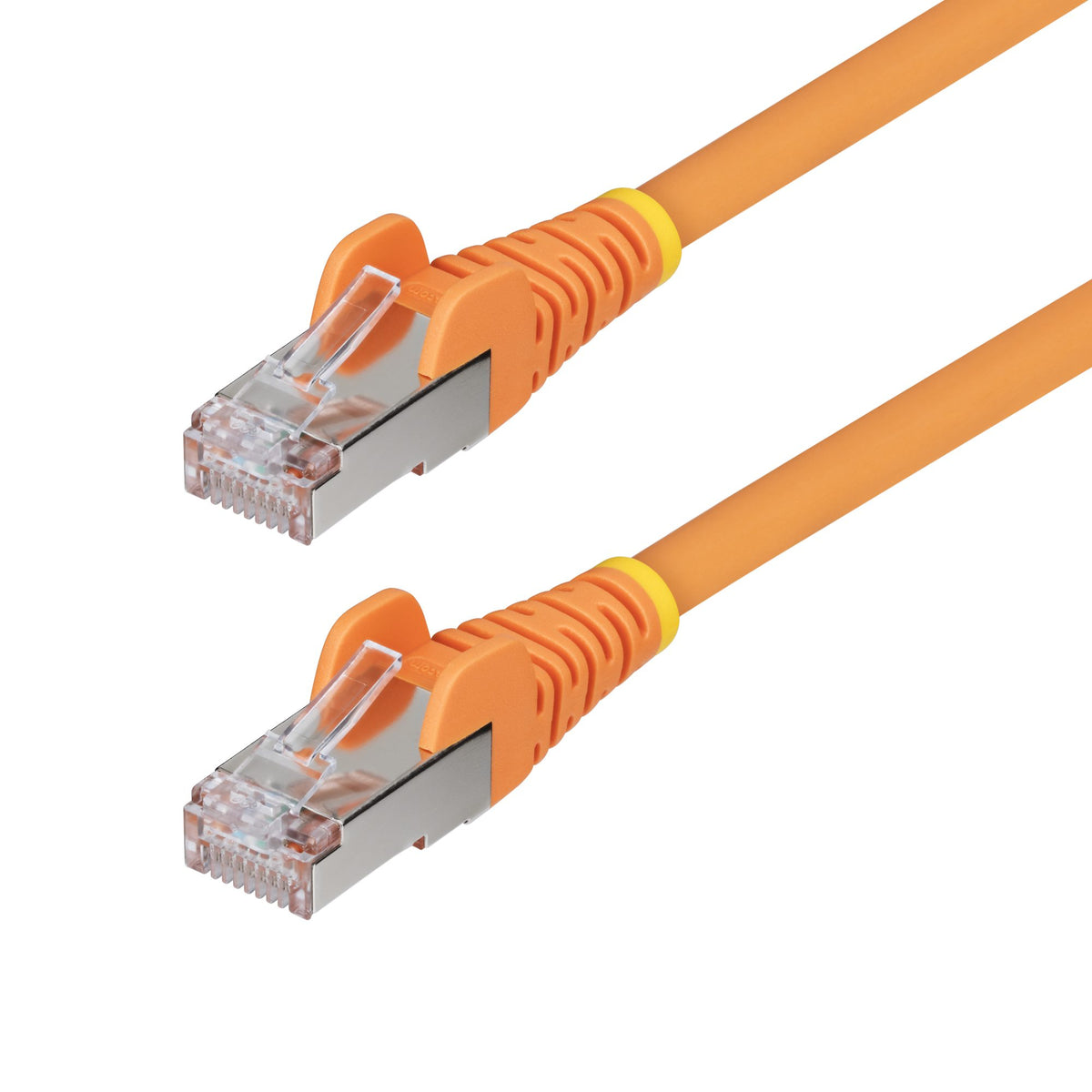 STARTECH .com networking cable Orange 0,6 m S/FTP (S-STP) Round (NLOR-2F-CAT6A-PATCH) - Cartouches Certifiees