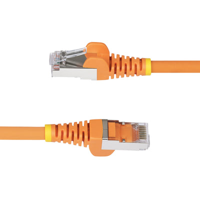 STARTECH .com networking cable Orange 0,6 m S/FTP (S-STP) Round (NLOR-2F-CAT6A-PATCH) - Cartouches Certifiees