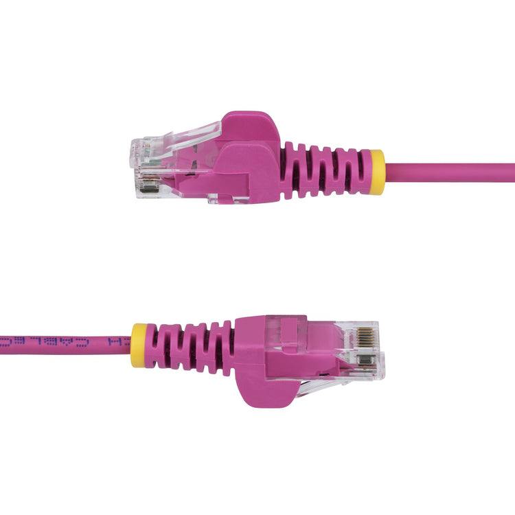 STARTECH .com networking cable Pink 0,3 m Cat6 U/UTP (UTP) Round (N6PAT1PKS) - Cartouches Certifiees