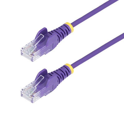 STARTECH .com networking cable Purple 1,5 m Cat6 U/UTP (UTP) Round (N6PAT5PLS) - Cartouches Certifiees