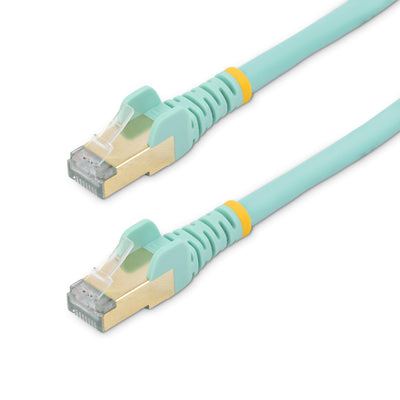 STARTECH .com networking cable Turquoise 0,9 m Cat6a (C6ASPAT3AQ) - Cartouches Certifiees