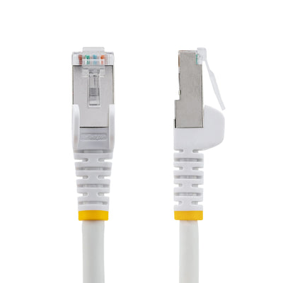 STARTECH .com networking cable White 2,7 m S/FTP (S-STP) Round (NLWH-9F-CAT6A-PATCH) - Cartouches Certifiees