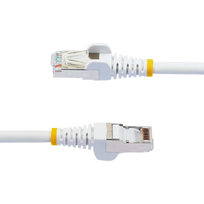 STARTECH .com networking cable White 2,7 m S/FTP (S-STP) Round (NLWH-9F-CAT6A-PATCH) - Cartouches Certifiees