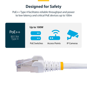 STARTECH .com networking cable White 3 m S/FTP (S-STP) Round (NLWH-10F-CAT8-PATCH) - Cartouches Certifiees