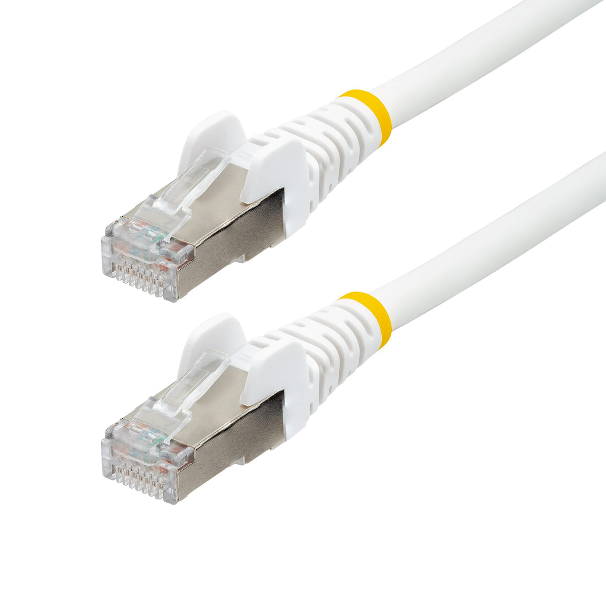 STARTECH .com networking cable White 30,5 m Cat6a S/FTP (S-STP) Round (NLWH-100F-6A-PATCH) - Cartouches Certifiees