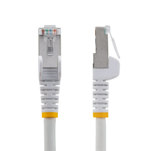 STARTECH .com networking cable White 30,5 m Cat6a S/FTP (S-STP) Round (NLWH-100F-6A-PATCH) - Cartouches Certifiees