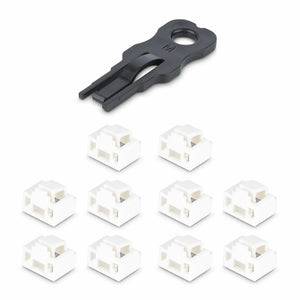 STARTECH .com port blocker Port blocker + key RJ-45 Black, White 10 pc(s) (RJ45LOCKANDKEY) - Cartouches Certifiees