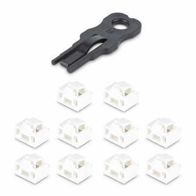 STARTECH .com port blocker Port blocker + key RJ-45 Black, White 10 pc(s) (RJ45LOCKANDKEY) - Cartouches Certifiees