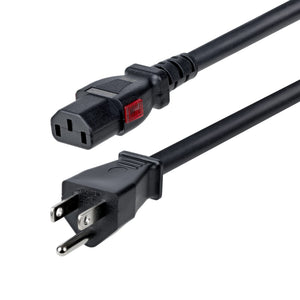 STARTECH .com power cable Black 2 m NEMA 5-15P C13 coupler (6FT-LC15A-POWERCORD) - Cartouches Certifiees