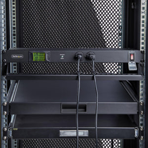 STARTECH .com power distribution unit (PDU) 12 AC outlet(s) 1U Black (12NM8-RACK-MOUNT-PDU) - Cartouches Certifiees