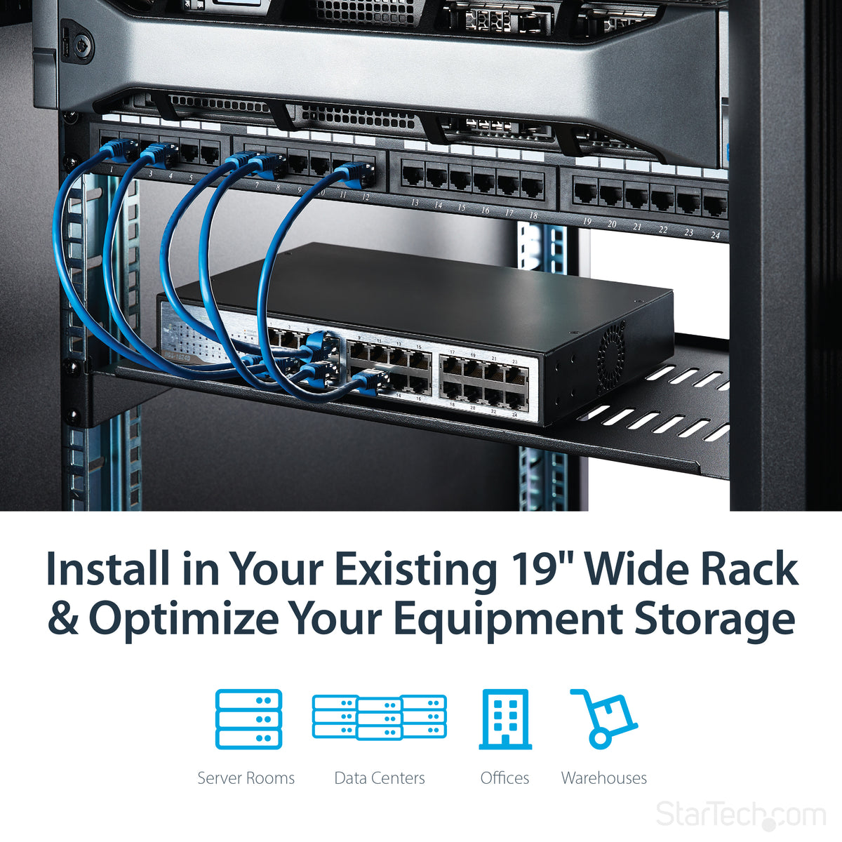 STARTECH .com rack accessory Rack shelf (CABSHELFV1U) - Cartouches Certifiees