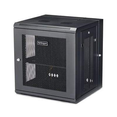STARTECH .com rack cabinet 12U Wall mounted rack Black (RK12WALHM) - Cartouches Certifiees