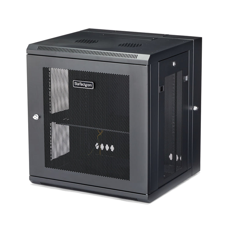 STARTECH .com rack cabinet 12U Wall mounted rack Black (RK12WALHM) - Cartouches Certifiees