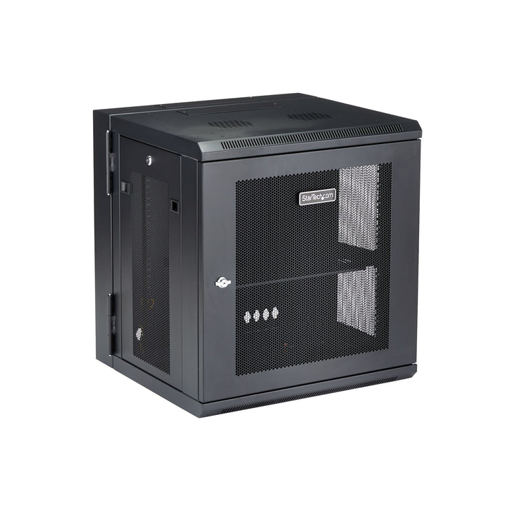 STARTECH .com rack cabinet 12U Wall mounted rack Black (RK12WALHM) - Cartouches Certifiees