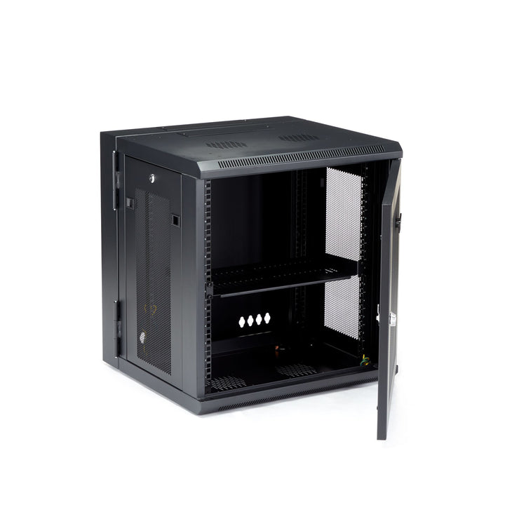 STARTECH .com rack cabinet 12U Wall mounted rack Black (RK12WALHM) - Cartouches Certifiees