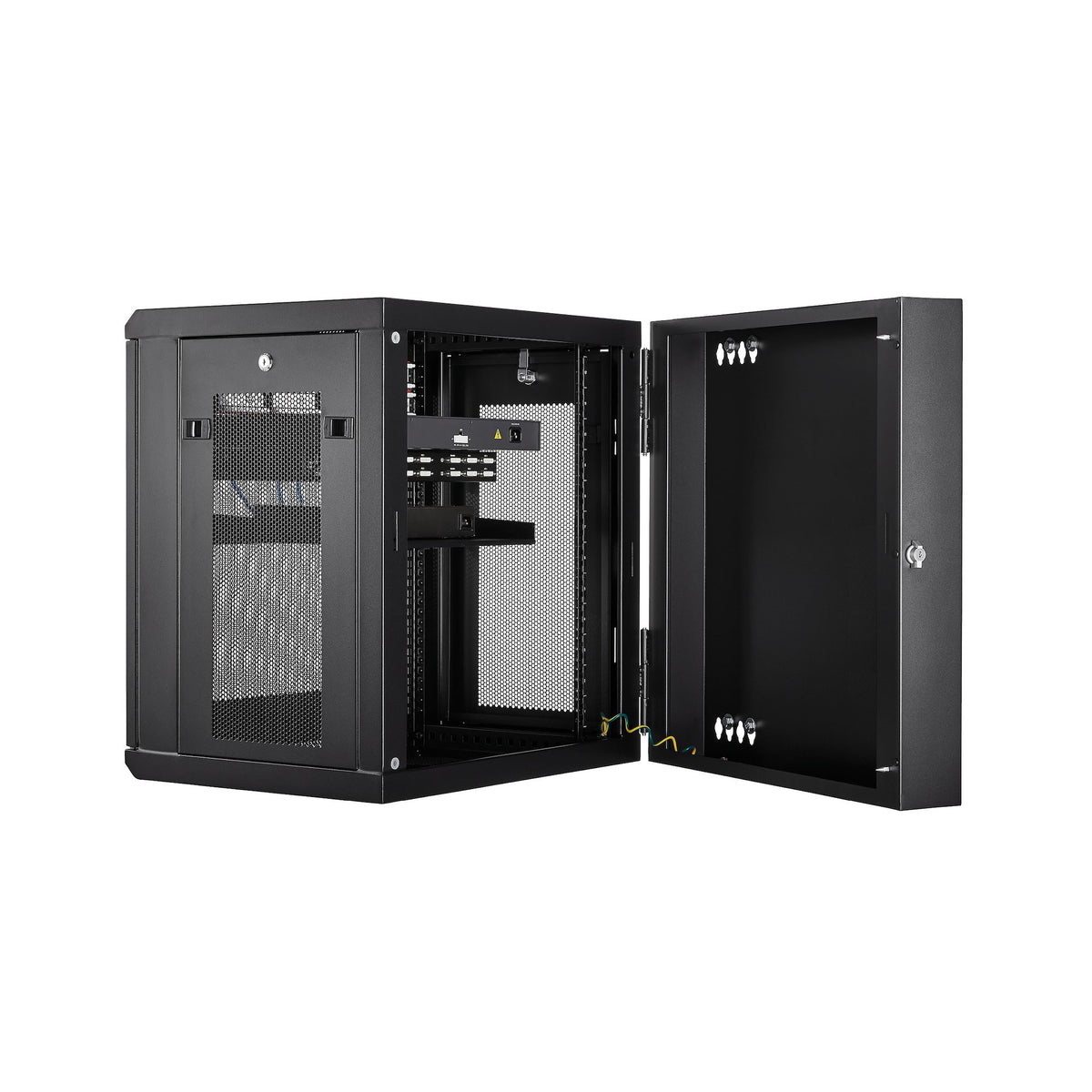 STARTECH .com rack cabinet 12U Wall mounted rack Black (RK12WALHM) - Cartouches Certifiees