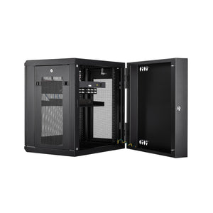 STARTECH .com rack cabinet 12U Wall mounted rack Black (RK12WALHM) - Cartouches Certifiees