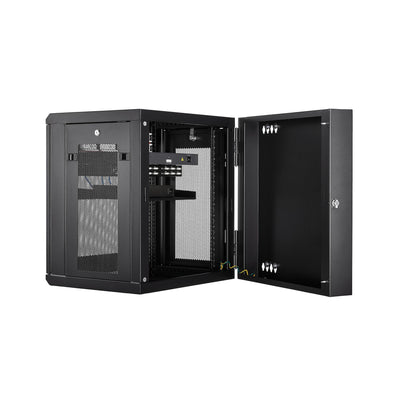 STARTECH .com rack cabinet 12U Wall mounted rack Black (RK12WALHM) - Cartouches Certifiees