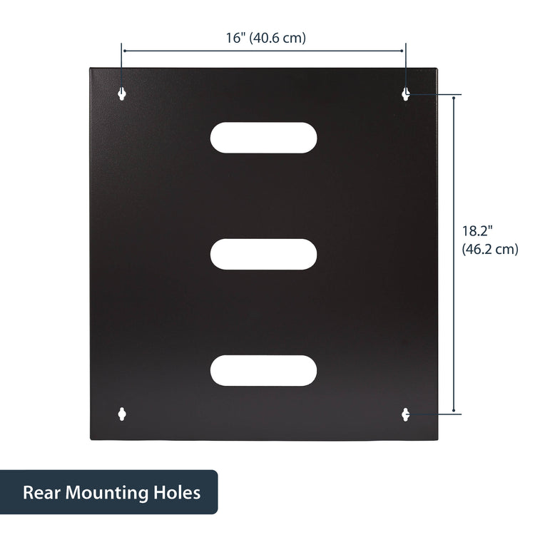 STARTECH .com rack cabinet 12U Wall mounted rack Black (WALLMNT12) - Cartouches Certifiees