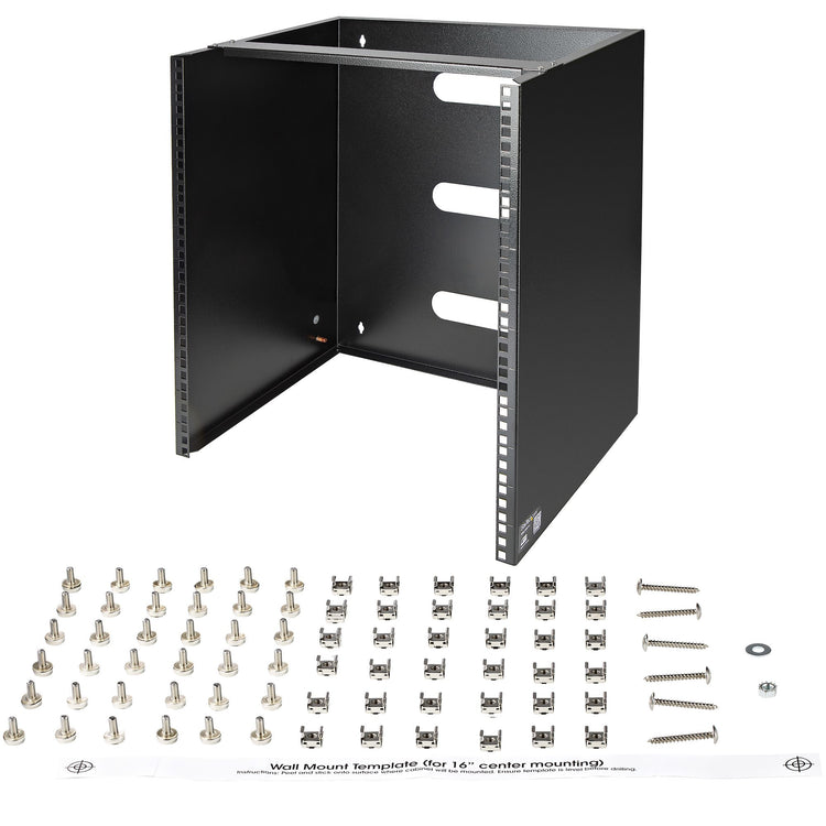 STARTECH .com rack cabinet 12U Wall mounted rack Black (WALLMNT12) - Cartouches Certifiees