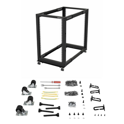 STARTECH .com rack cabinet 18U Freestanding rack Black (4POSTRACK18U) - Cartouches Certifiees