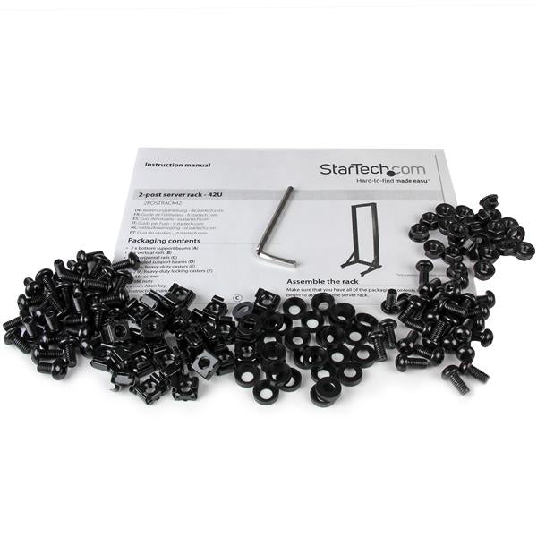 STARTECH .com rack cabinet 42U Freestanding rack Black (2POSTRACK42) - Cartouches Certifiees