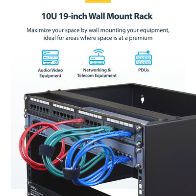 STARTECH .com rack cabinet Wall mounted rack Black (RACK-10U-14-BRACKET) - Cartouches Certifiees
