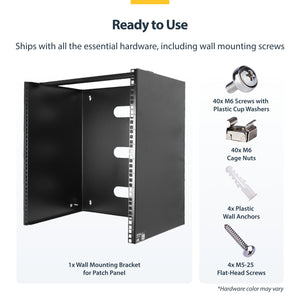 STARTECH .com rack cabinet Wall mounted rack Black (RACK-10U-14-BRACKET) - Cartouches Certifiees