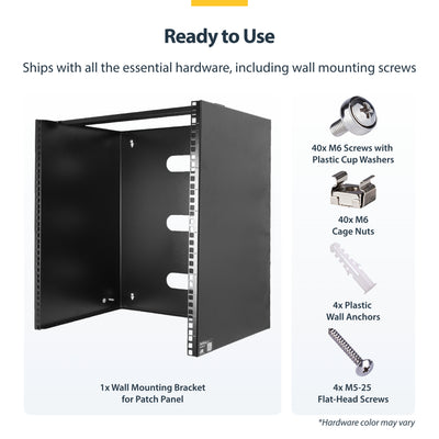 STARTECH .com rack cabinet Wall mounted rack Black (RACK-10U-14-BRACKET) - Cartouches Certifiees