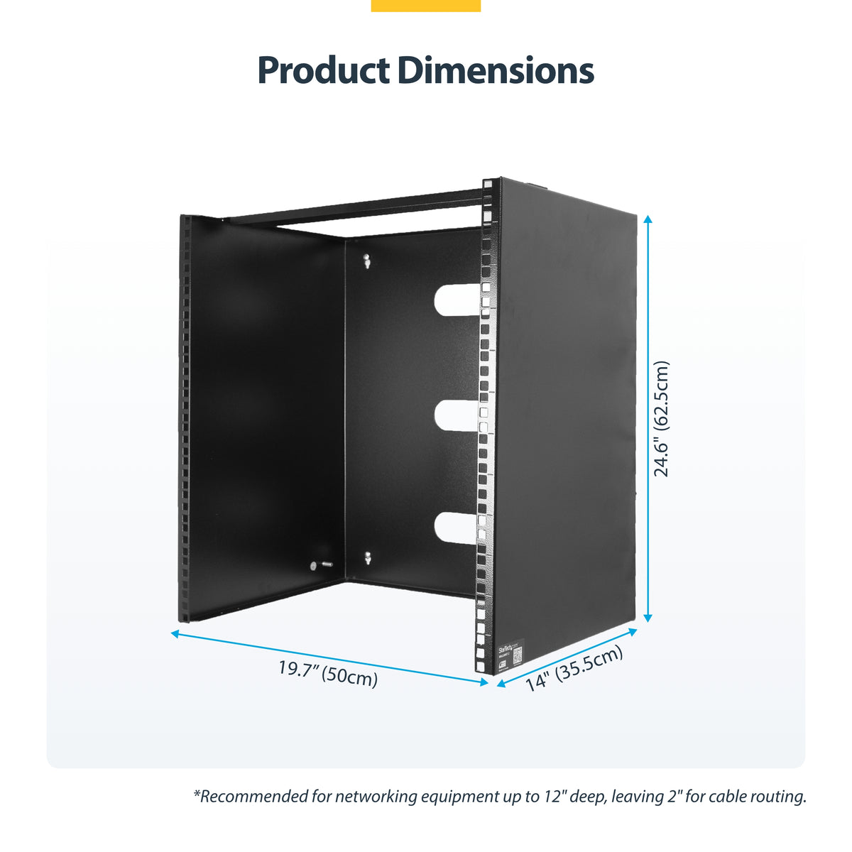 STARTECH .com rack cabinet Wall mounted rack Black (RACK-14U-14-BRACKET) - Cartouches Certifiees