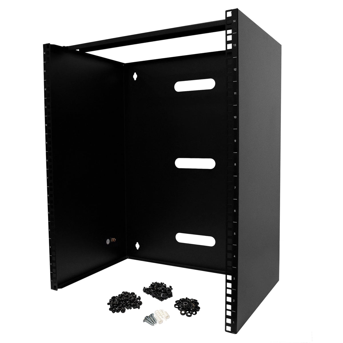 STARTECH .com rack cabinet Wall mounted rack Black (RACK-14U-14-BRACKET) - Cartouches Certifiees