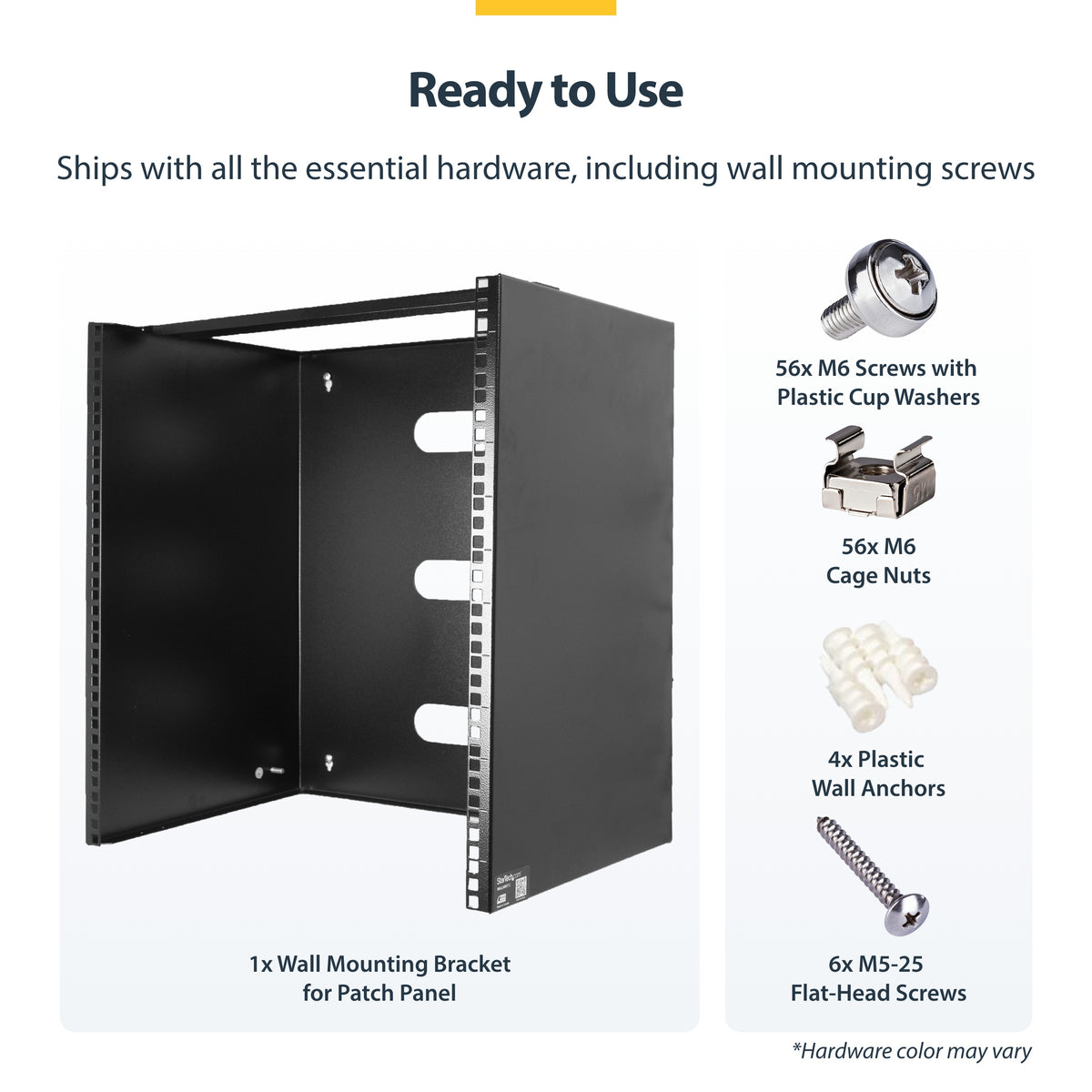 STARTECH .com rack cabinet Wall mounted rack Black (RACK-14U-14-BRACKET) - Cartouches Certifiees