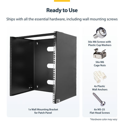 STARTECH .com rack cabinet Wall mounted rack Black (RACK-14U-14-BRACKET) - Cartouches Certifiees