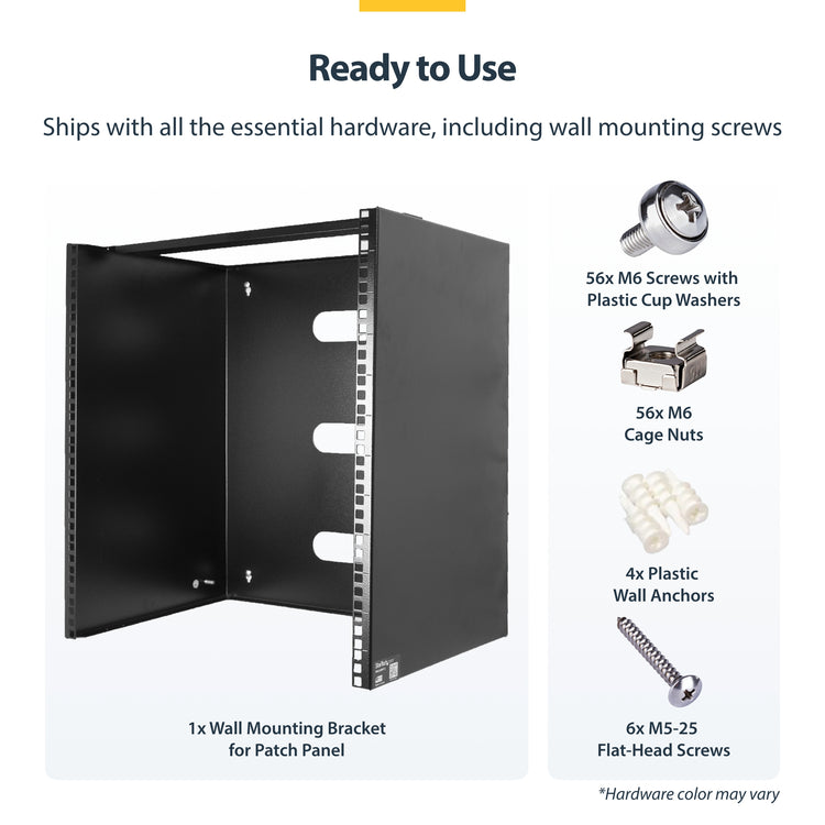 STARTECH .com rack cabinet Wall mounted rack Black (RACK-14U-14-BRACKET) - Cartouches Certifiees