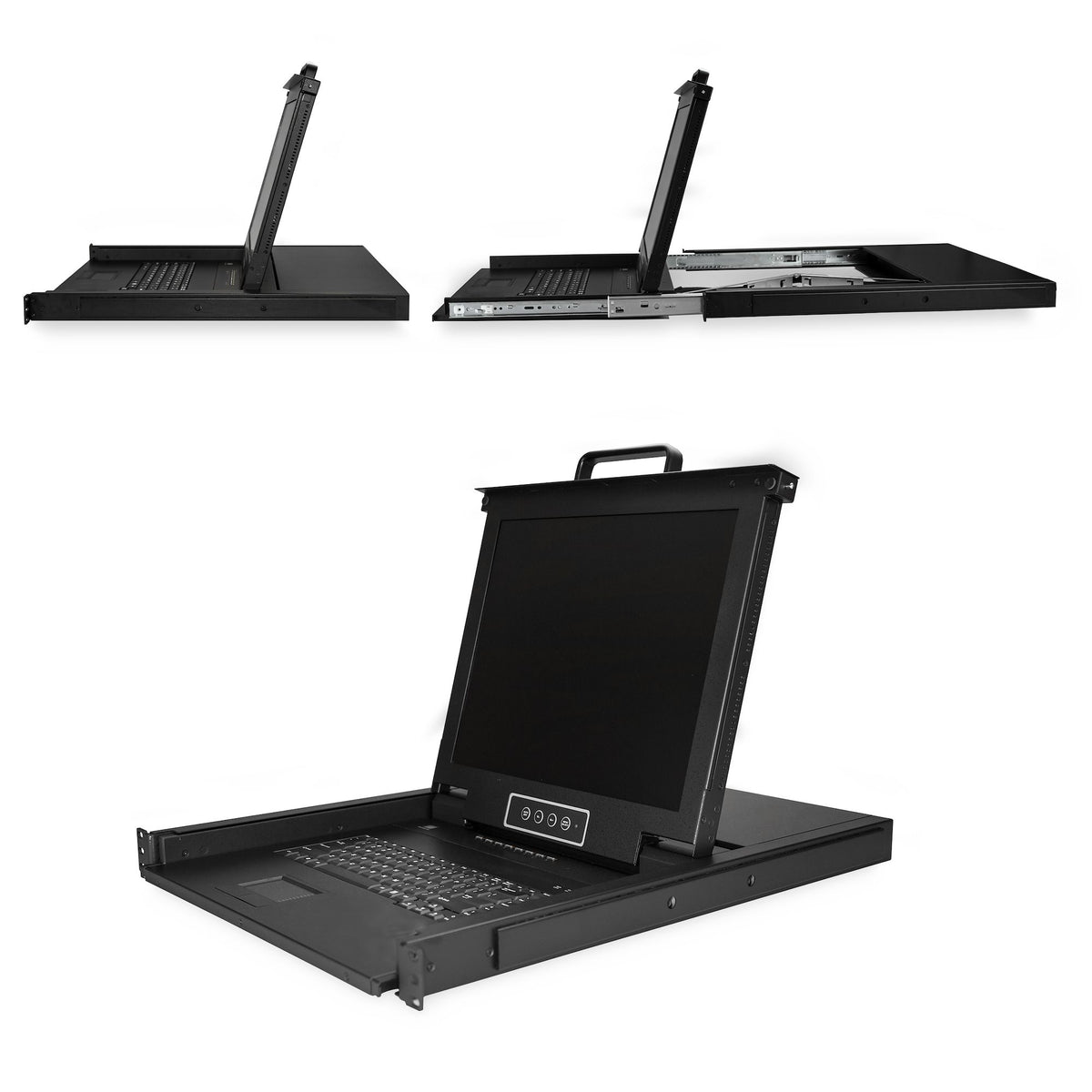 STARTECH .com rack console 43,2 cm (17") 1280 x 1024 pixels Steel Black 1U (RKCONS1708K) - Cartouches Certifiees