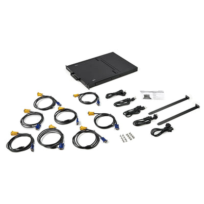 STARTECH .com rack console 43,2 cm (17") 1280 x 1024 pixels Steel Black 1U (RKCONS1708K) - Cartouches Certifiees