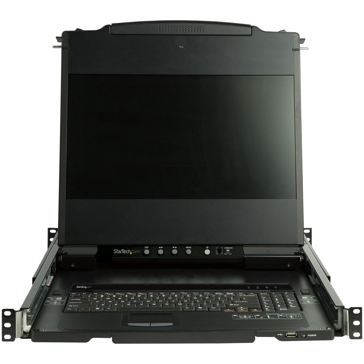 STARTECH .com rack console 43,9 cm (17.3") 1920 x 1080 pixels Steel Black 1U (RKCOND17HD) - Cartouches Certifiees