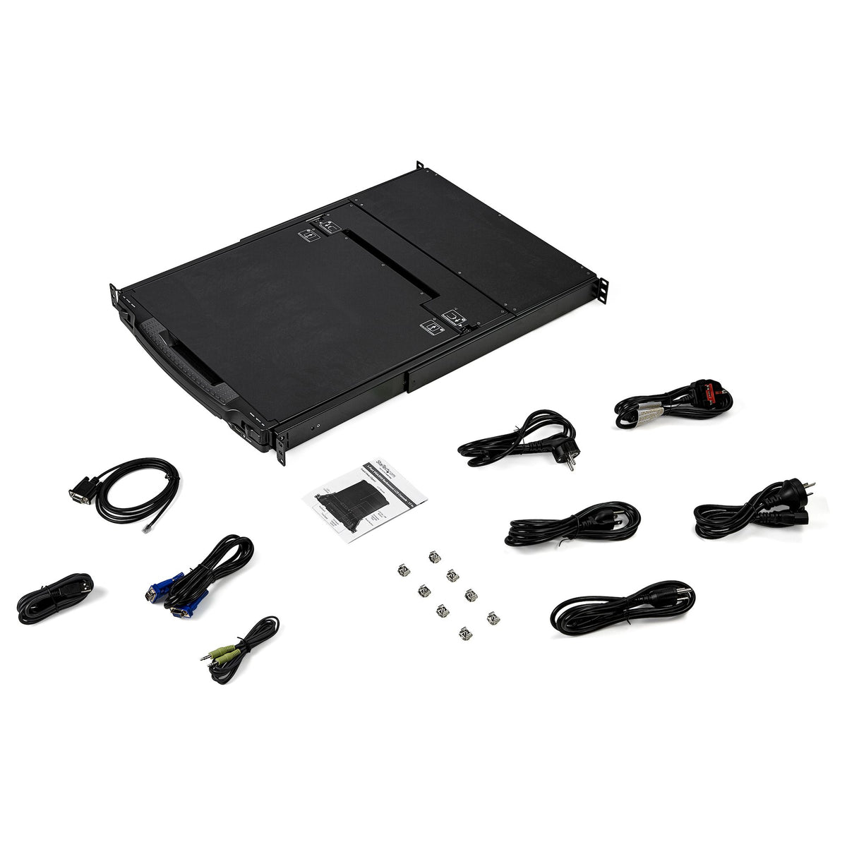 STARTECH .com rack console 43,9 cm (17.3") 1920 x 1080 pixels Steel Black 1U (RKCOND17HD) - Cartouches Certifiees