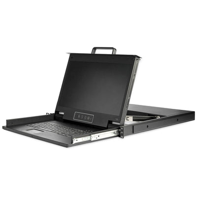 STARTECH .com rack console 43,9 cm (17.3") 1920 x 1080 pixels Steel Black 1U (RKCONS17HD) - Cartouches Certifiees