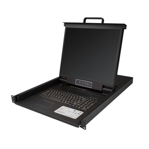 STARTECH .com rack console 48,3 cm (19") 1280 x 1024 pixels Steel Black 1U (RKCONS1908K) - Cartouches Certifiees