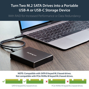 STARTECH .com storage drive enclosure SSD enclosure Black M.2 (SM22BU31C3R) - Cartouches Certifiees