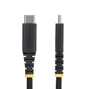 STARTECH .com USB cable USB 2.0 0,3 m USB C 0,48 Gbit/s 60 W Black (USB2CC1FTNCBR) - Cartouches Certifiees