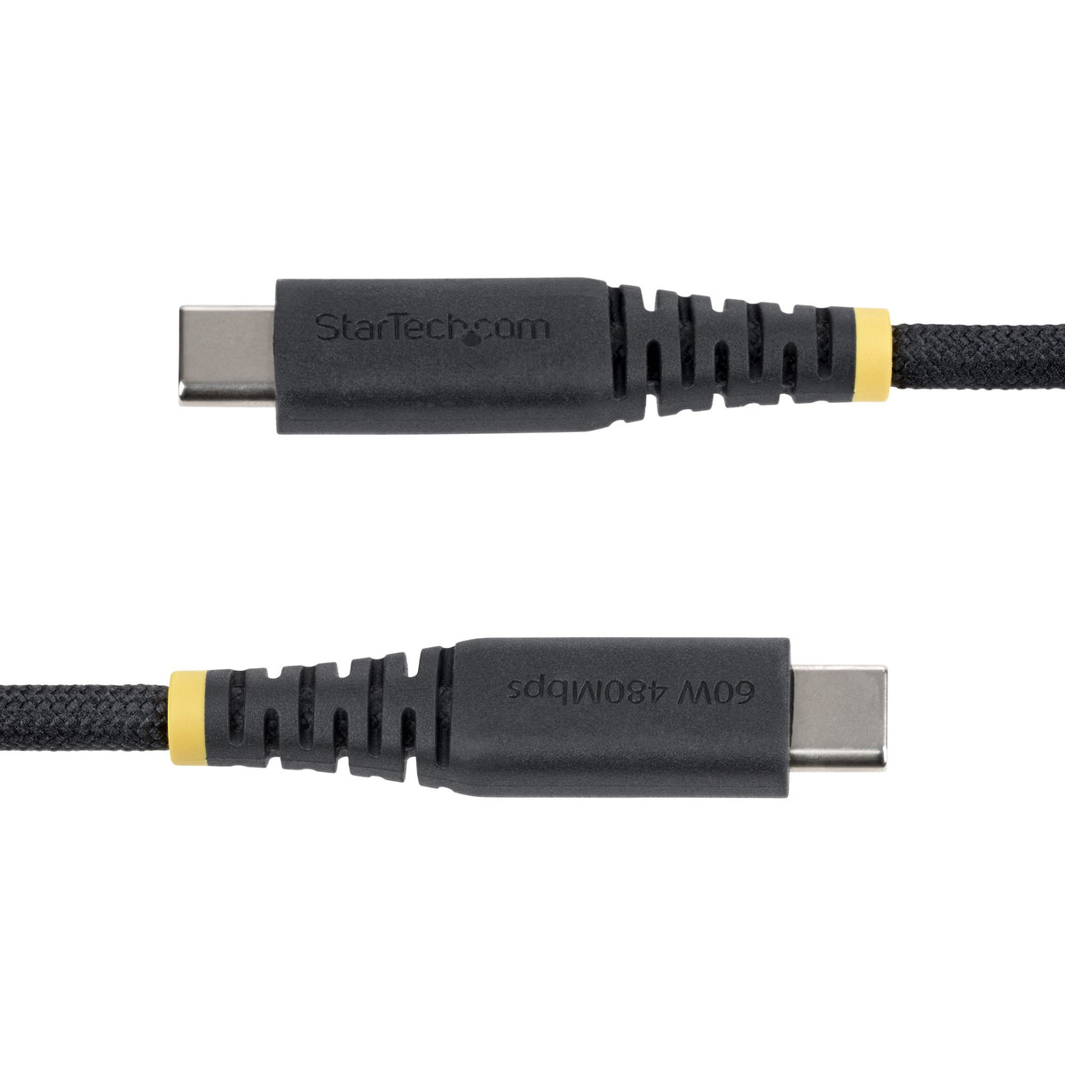 STARTECH .com USB cable USB 2.0 0,3 m USB C 0,48 Gbit/s 60 W Black (USB2CC1FTNCBR) - Cartouches Certifiees